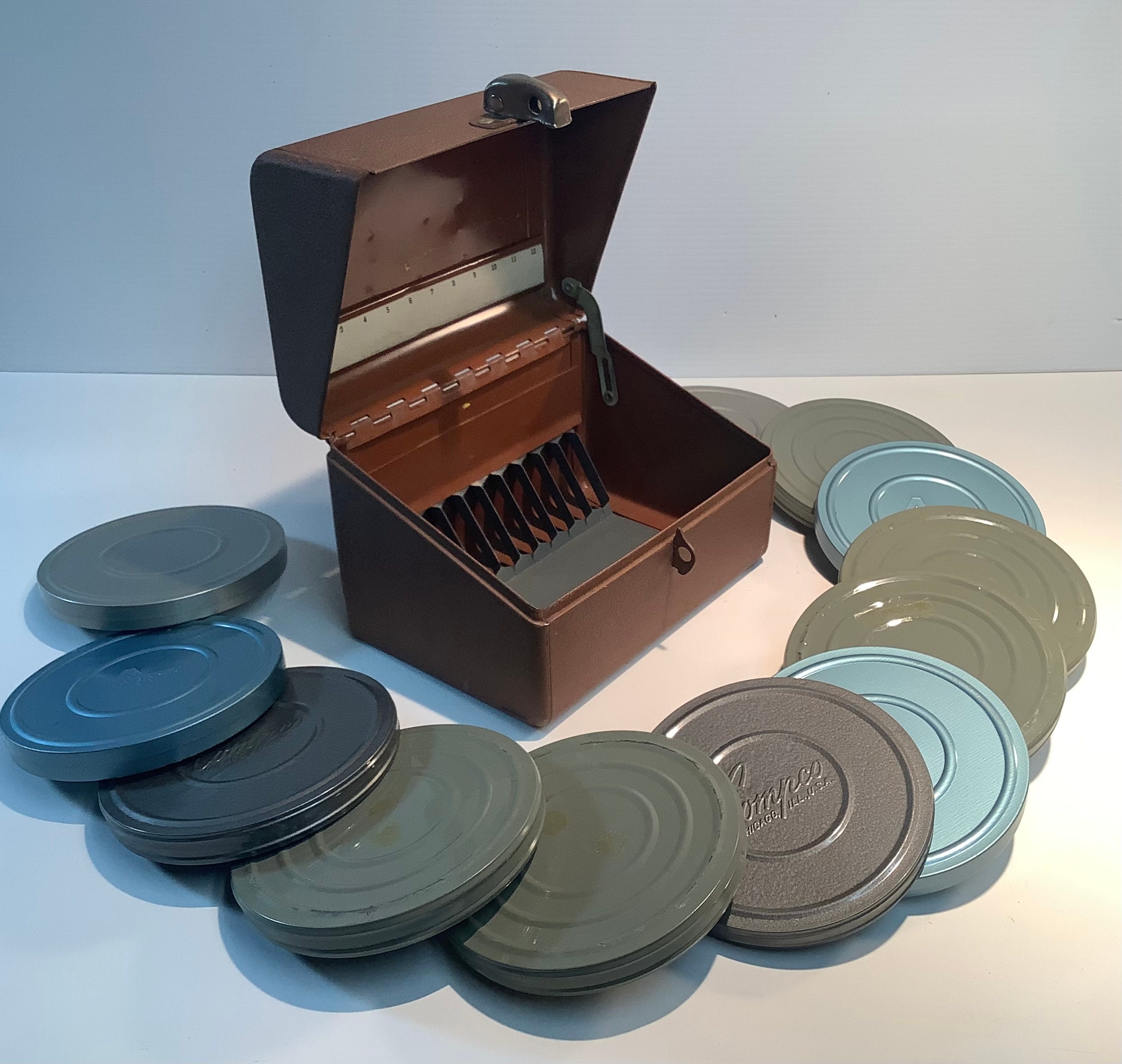 Buy Vintage 8mm Metal Film Case With 12 Reels Online in India 