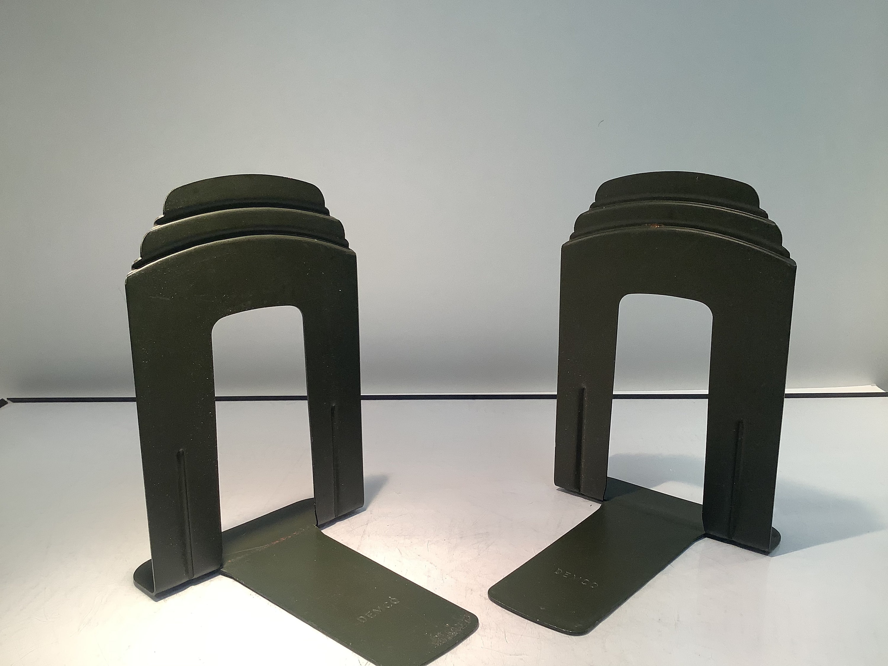 Demco Vintage Art Deco Metal Bookends