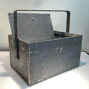 Rustic Vintage Metal Toolbox image 6