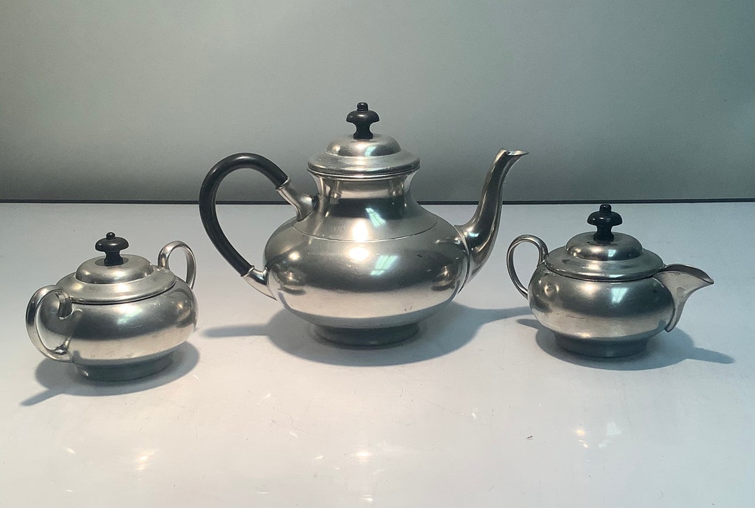 Vintage Metawa Holland Pewter Tea Set Etsy