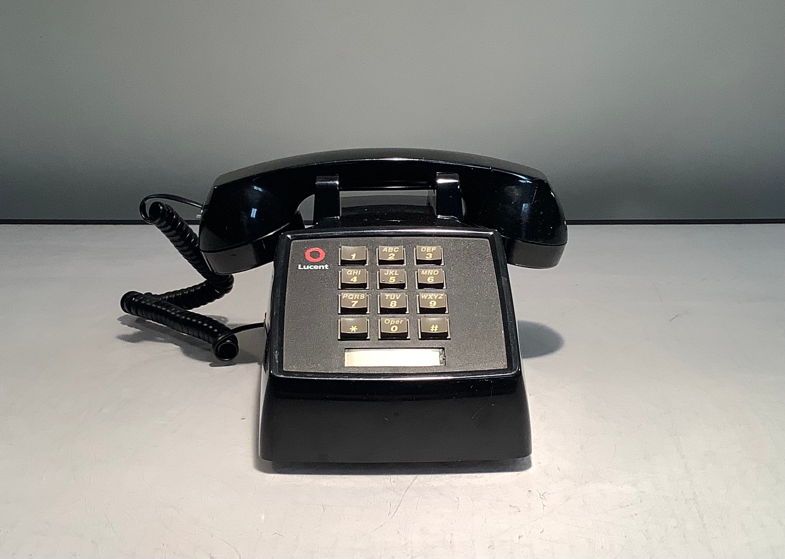 Old School Black Push Button Phone Etsy