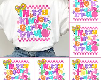 Preppy Back To School PNG Bundle: School Grade Graphics (Digital Download