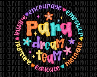 Para Dream Team PNG, Läraruppskattning (digital nedladdning)