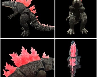 Godzilla Articulating figure 3D Printed Kaiju  Monster Mecha Godzilla Gift for birthday,for him,for gamers,for dad, for boyfriend reptile