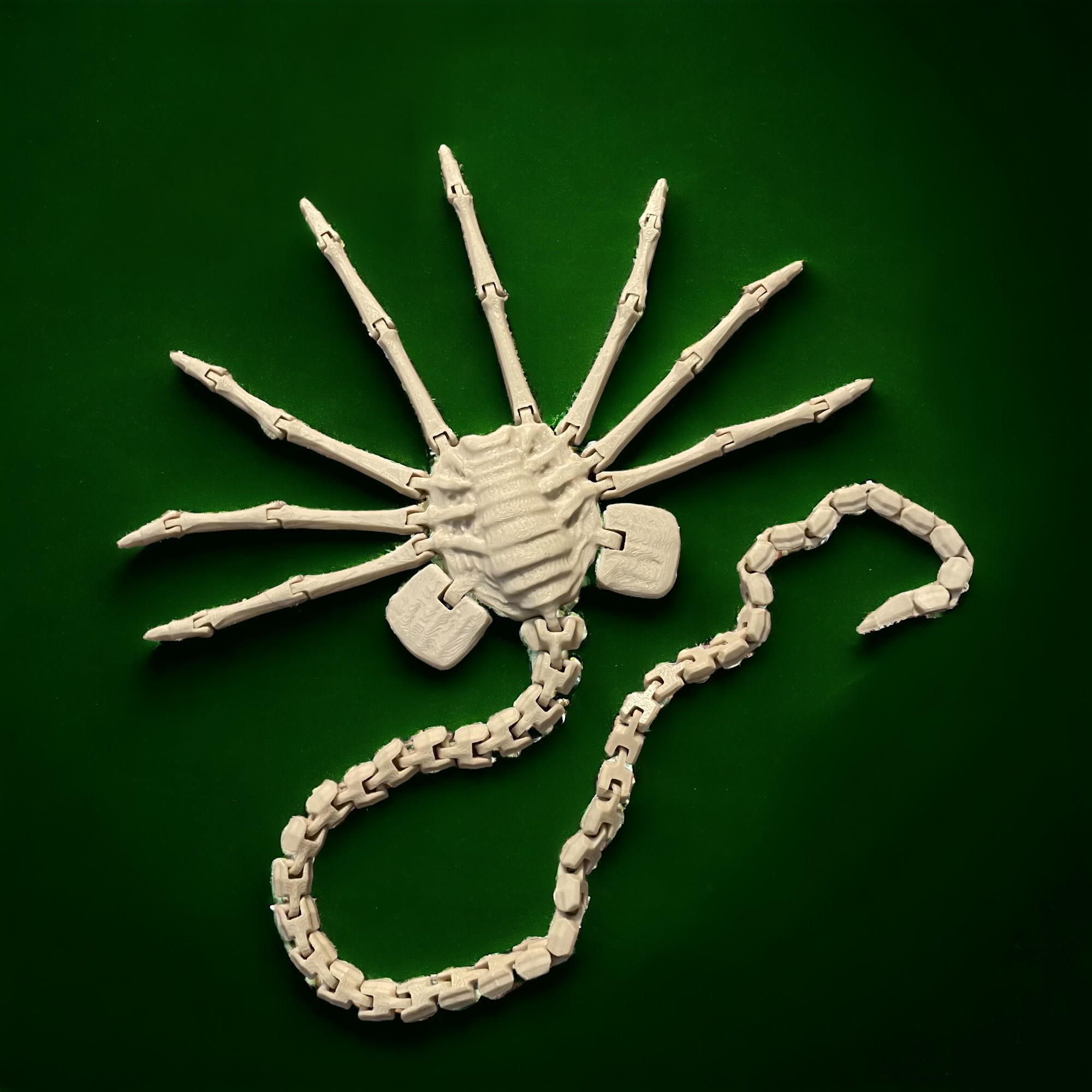 3D Printed Articulated/flexible ALIEN Facehugger, Lifelike Spooky ...