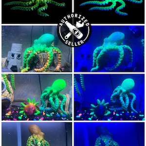 3D Printed Articulating Octopus, Aquarium Decor, Tank Decor, Gift, For Him, For Her, For Birthday, For Fish Lover, For Mom, For Dad