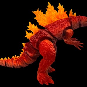 3D Printed Articulating Burning Godzilla,Kaiju Monster,Gift for birthday,for him,for gamers,for dad, for boyfriend