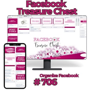 Planificador de contenido de Facebook, tablero de Trello/plantilla organizadora de redes sociales para coaches y emprendedores