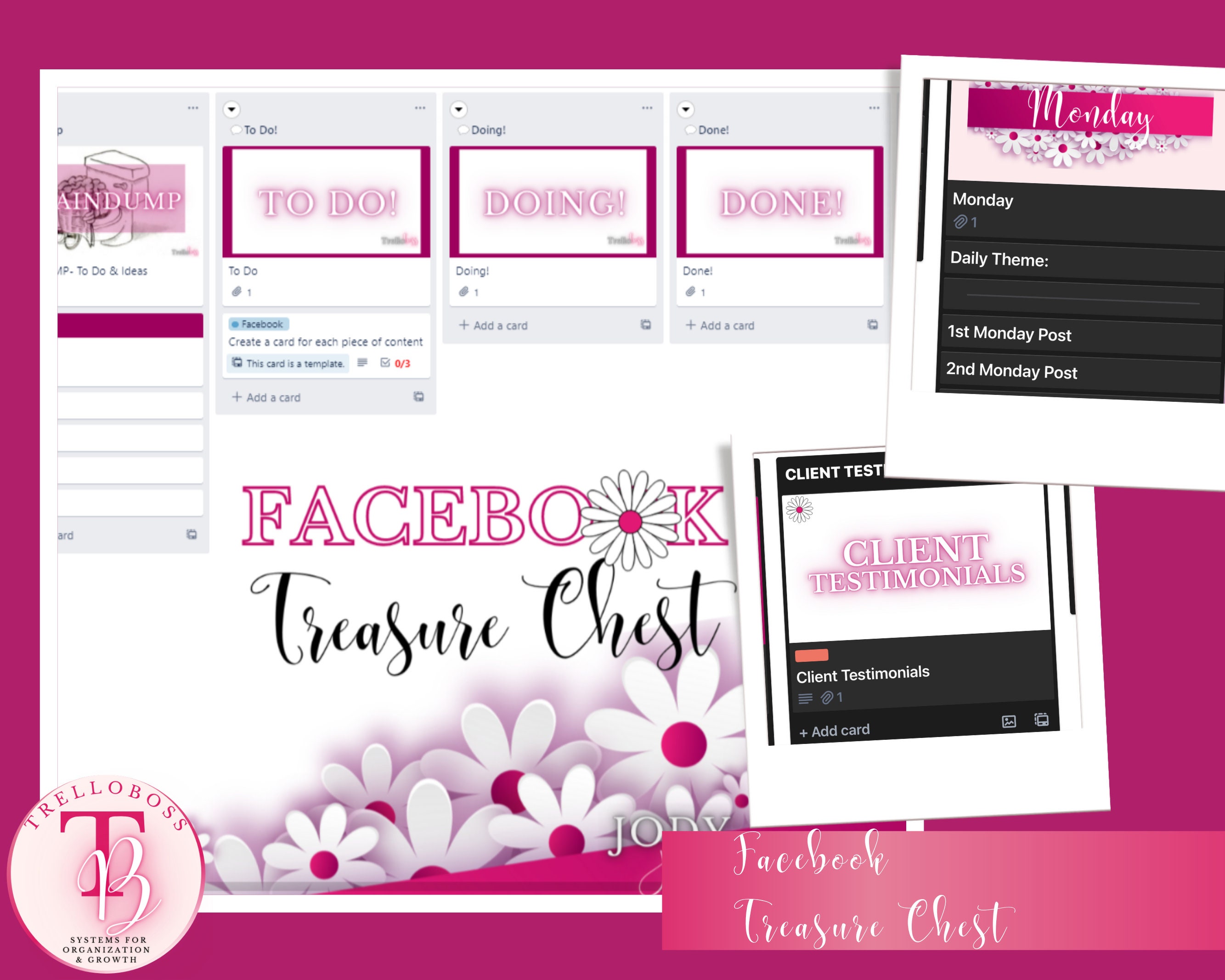 Facebook Treasure Chest is a Social Media Trello Template for 