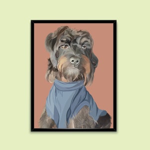 A4/A3 Custom pet drawing, dog lover gift, pet cartoon sketch, pet memoir, pet wall art, pet memorial gift, pet loss gifts, pet portrait, pet