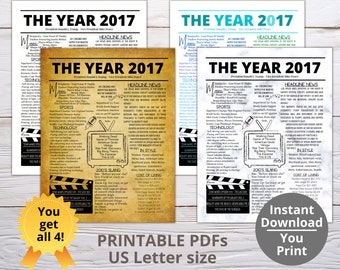 1998 PRINTABLE Year You Were Born/ Remember the Year When/