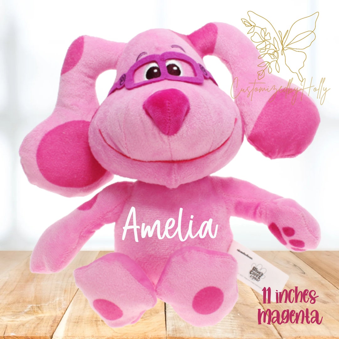 Personalized Stuffed Animal, Blues Clues Plush With Name, Magenta