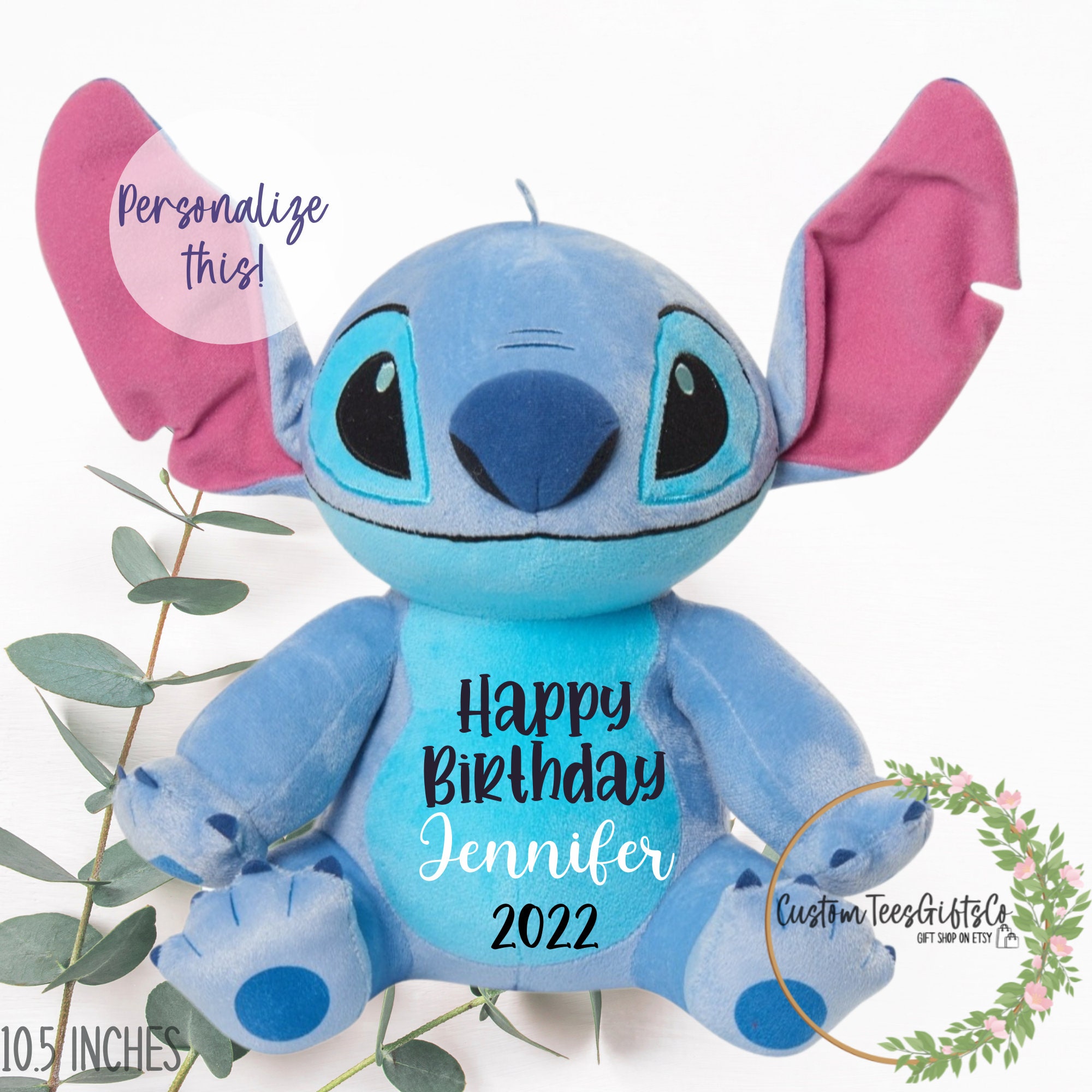Happy birthday stitch plush sale