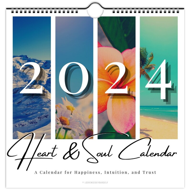 Heart & Soul Wall Calendar 2024 Quotes Calendar Sayings Etsy