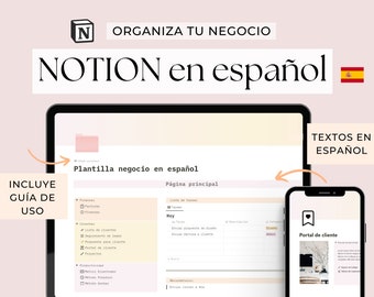 Plantilla de Notion en español para negocios y freelancers. Agenda digital en español. Notion planificador en castellano