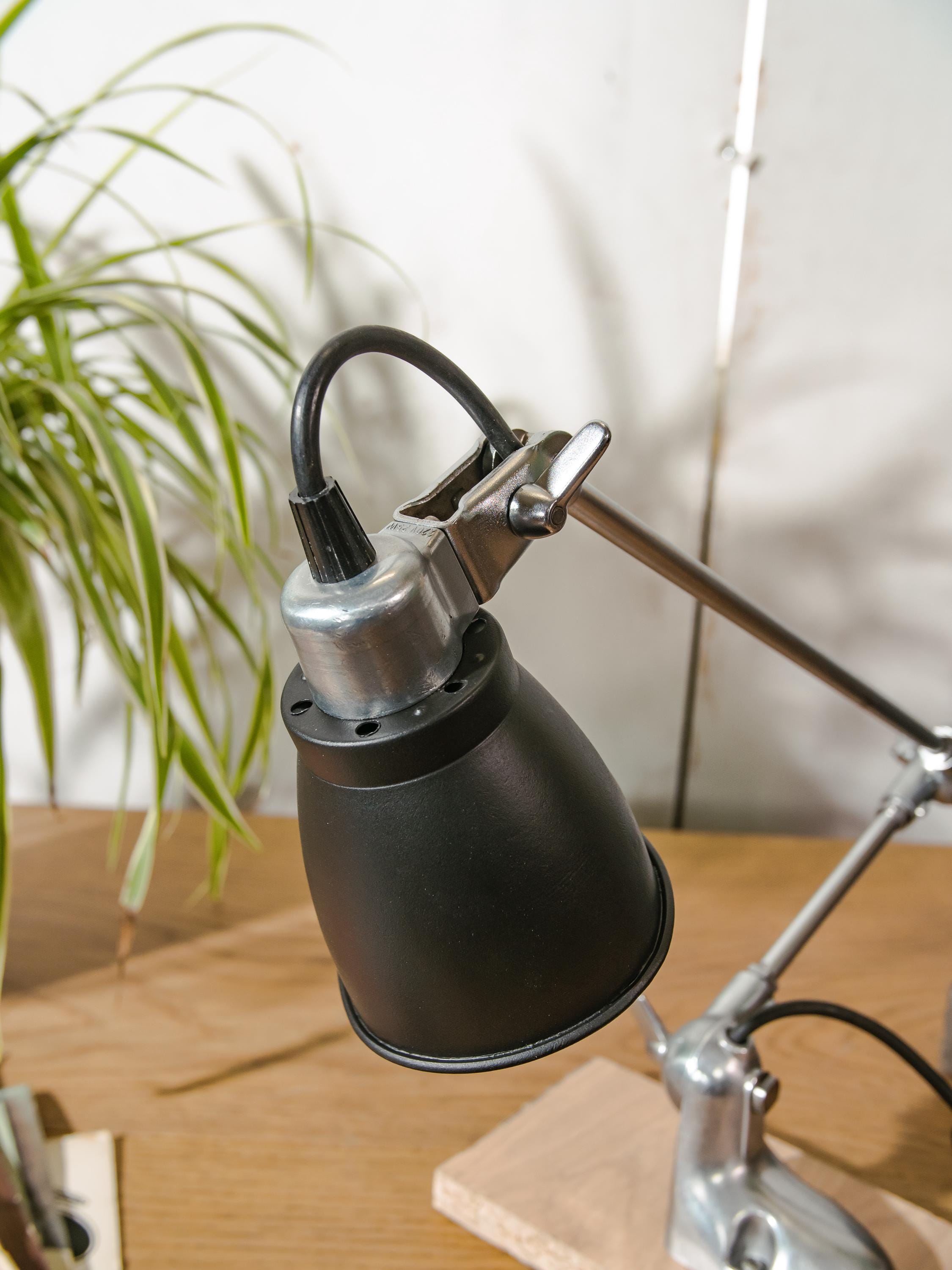 1950s PFAFF Industrial Sewing Machine Lamp, Polished 2 Arm