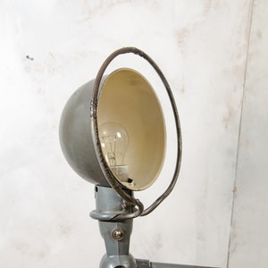 French Jieldé 2 Arm 1960s Loft Lamp Classy Jielde with great Patina Rustic Grey Workshop Light image 10