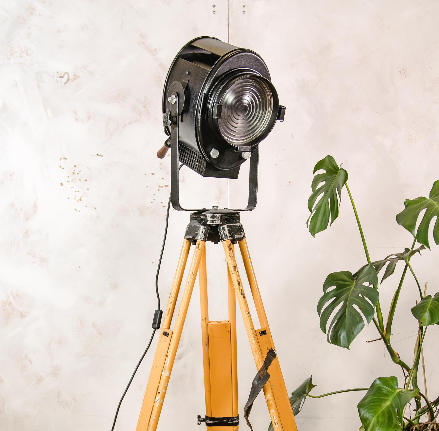 Antique 1950s A.E. Cremer Paris Black Film Spotlight on Vintage