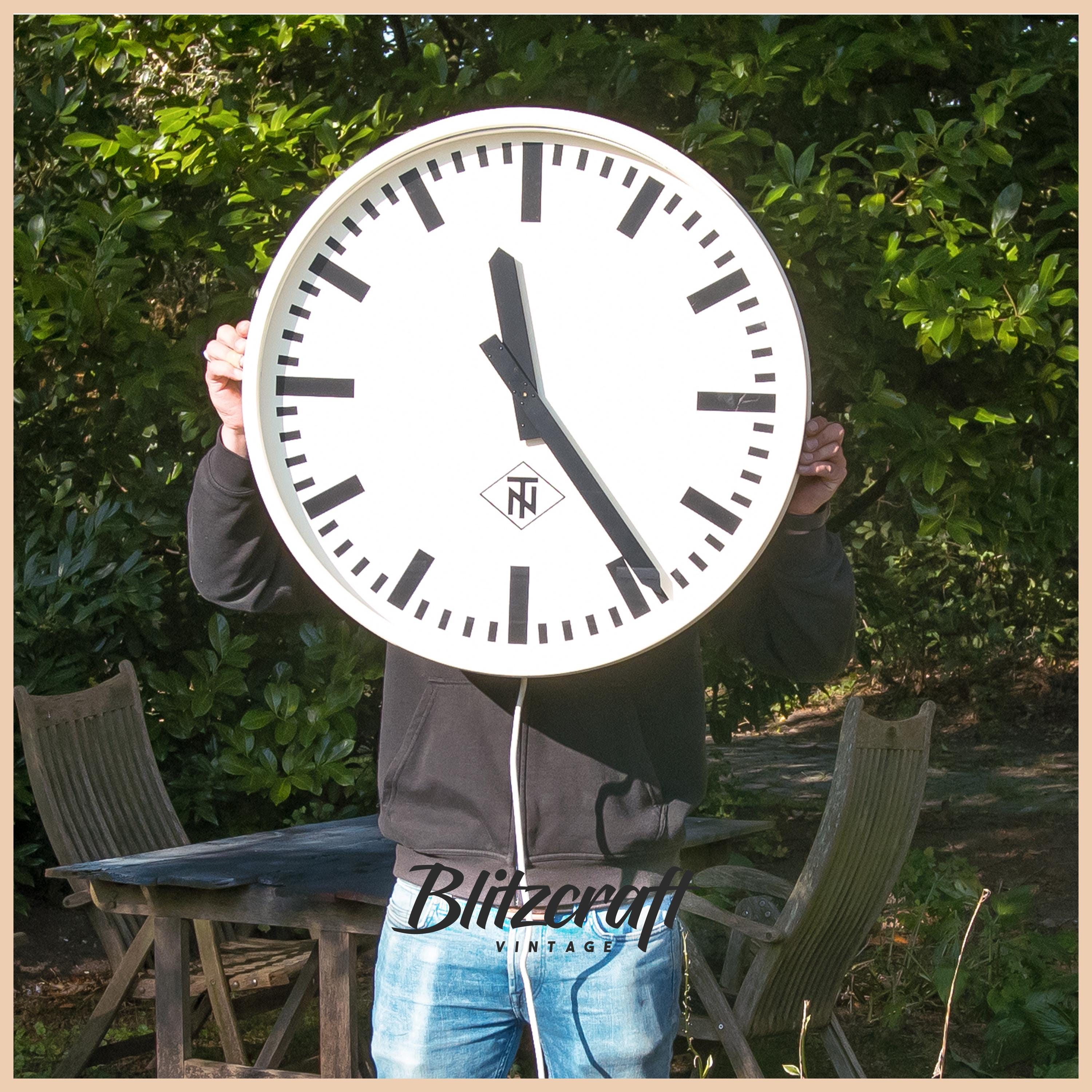 Vintage Industrial Ø65 CM Telenorma Wall Clock, Unique Factory