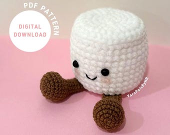 Marshmallow Buddies Crochet, Jellycat inspired, Marshmallow Crochet Pattern, Begginer Crochet Pattern, Quick Easy, PATTERN ONLY