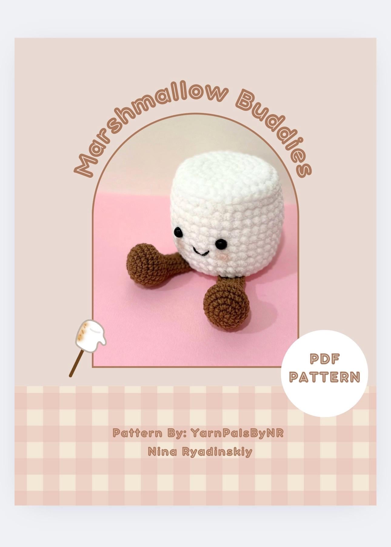 Marshmallow Buddies Crochet, Jellycat Inspired, Marshmallow