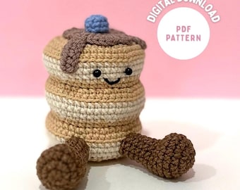 Pancake Jellycat Crochet Pattern, Jellycat Amigurumi Pattern, Food Crochet Pattern, Plushie Crochet Pattern, in English, PATTERN ONLY