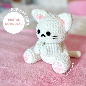 Kawaii Cat Crochet Pattern: Beginner Amigurumi Plushie (PDF Pattern)