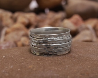 925 Silver Ring, Women Ring, Handmade Ring, Spinner Ring, Anxiety Ring, Worry Ring, Band Ring, Thumb Ring, Spin Ring, Boho Ring, Gift Her