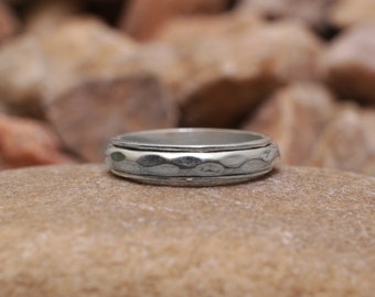 Spinner Ring, Handmade Ring, Women Ring, Anxiety Ring, Worry Ring, Thumb Ring, 925 Silver Ring, Band Ring, Fidget Ring, Weeding Ring