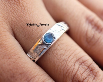 Top Quality Blue Topaz Ring, 925 Solid Silver Ring, Amazing Round Blue Topaz Jewelry, December Birthstone, Blue Topaz Gemstone, Women Ring