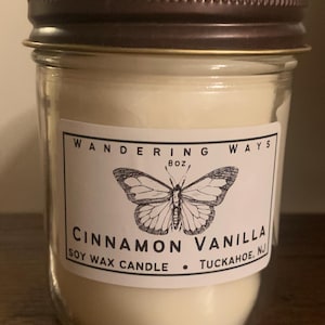 Cinnamon Vanilla Soy Wax 8oz Candle