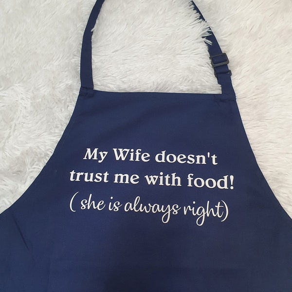 Groom wedding breakfast apron, husband apron, wedding day bib for men