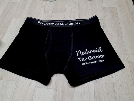 Personalised Groom Trunks - Custom Wedding underwear