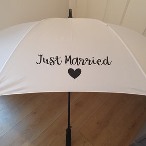 Just Married Umbrella, Wedding Umbrella,