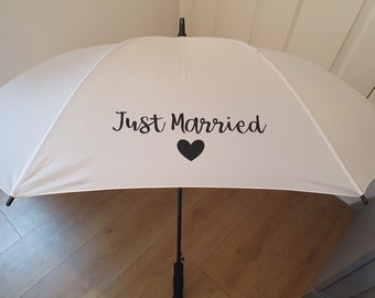 Just Married Umbrella, Wedding Umbrella,