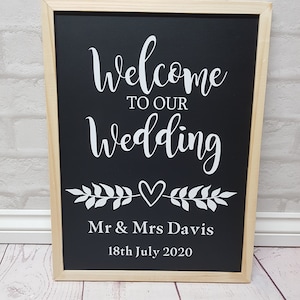 Personalised Wedding Signs/Personalised Wedding Blackboards/Personalised Wedding  Chalkboards