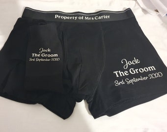 Men's Personalised wedding Trunks, Groom Trunks, Best Man Trunks, Usher Trunks,