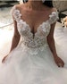Floral Lace A-Line Wedding Dress Lace Back 'Brigita' Bridal Gowns & Separates Bride Fashion Handmade Weddings 