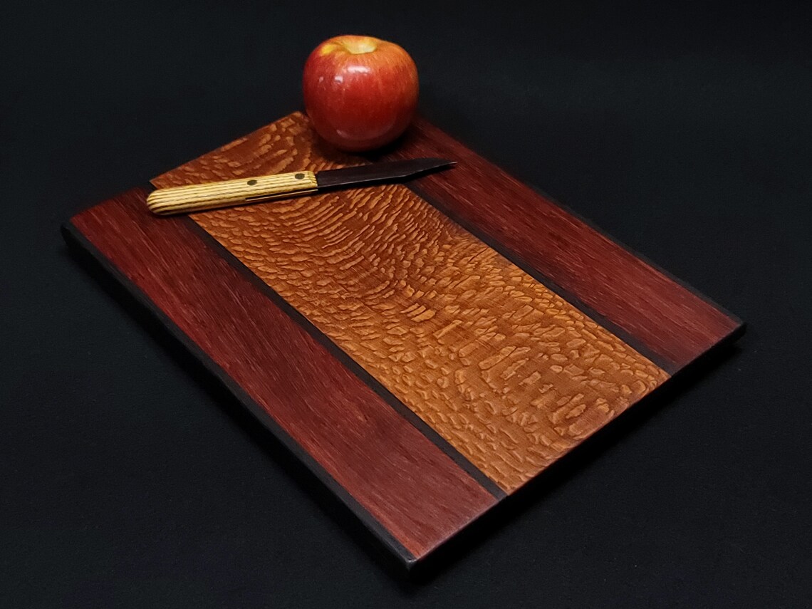Handmade Wood Cutting Board Leopardwood Padauk and Wenge Etsy