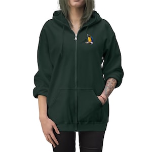 Blue-and-Yellow Macaw Zip Up Hoodie