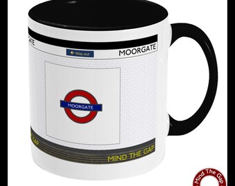 Moorgate Tube Two Toned Mug London Tube Underground