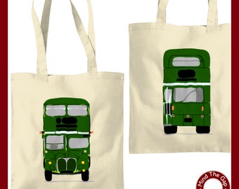 Routemaster Bus Shoulder Tote Bag Green London