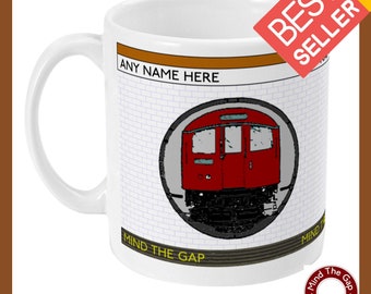 London Underground Tube Ceramic Mug - Any Line - Any Name - Personalise