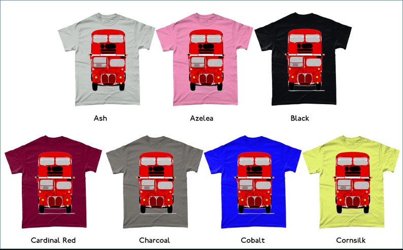 London Routemaster Bus Gildan Heavy Cotton T-Shirt image 5