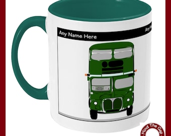 Routemaster Bus Two Toned Ceramic Mug Green London