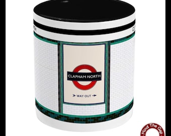 Clapham North Two Toned Mug London Underground Tube