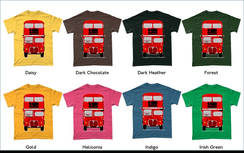 London Routemaster Bus Gildan Heavy Cotton T-Shirt image 6