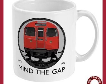 London Tube Underground Train Ceramic Mug - 1972 Stock - Mind The Gap