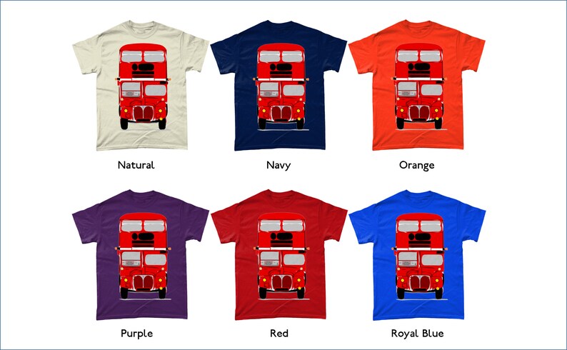 London Routemaster Bus Gildan Heavy Cotton T-Shirt image 8