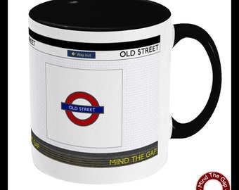 Old Street Tube Two Toned Mug London Tube Underground